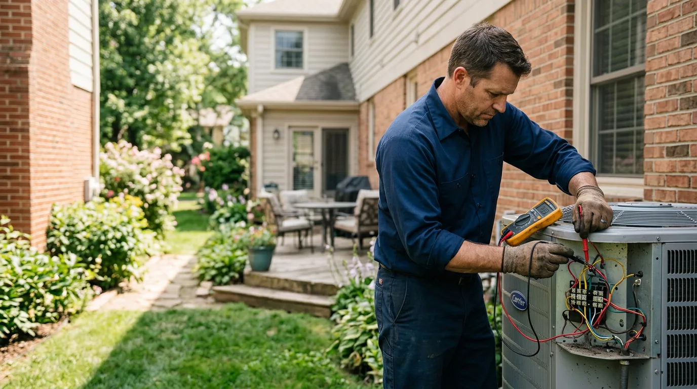 HVAC technician working near East Hardwick, VT